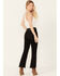 Image #3 - Flying Monkey Women's High Rise Cropped Ankle Stretch Flare Jeans, Black, hi-res