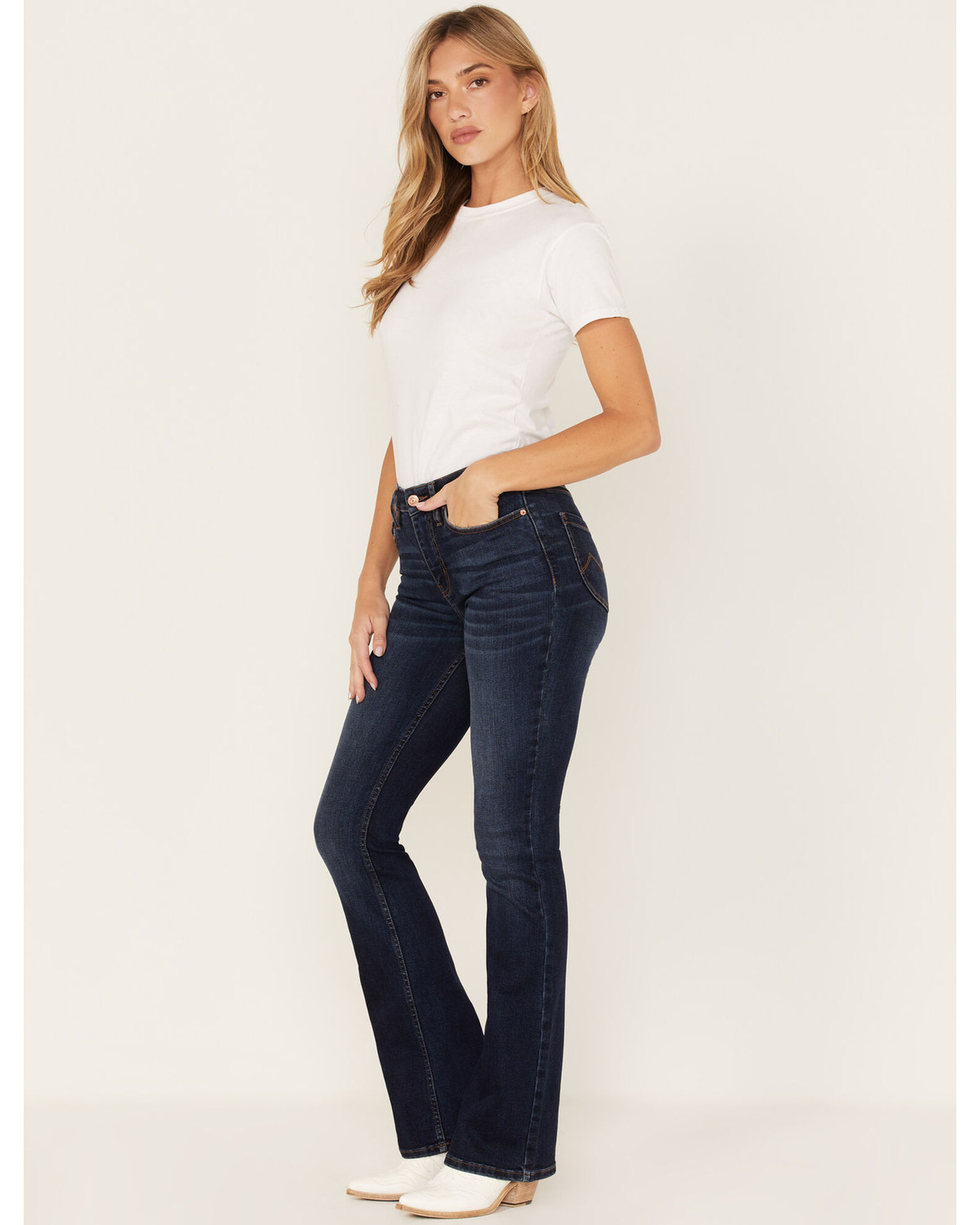 Cleo + Wolf Women's Dark Wash Stretch High Rise Modern Bootcut Jeans | Boot  Barn