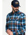 Cody James Men's FR Geo Print Long Sleeve Work Shirt - Tall, Light Blue, hi-res