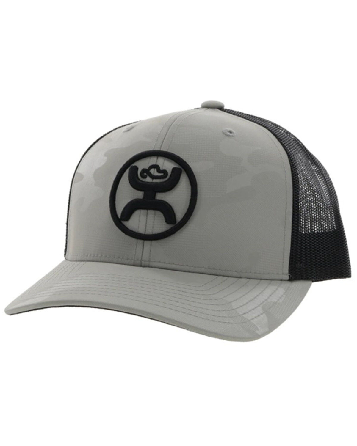 Image #1 - Hooey Men's Classic Embroidered Logo Trucker Cap, Grey, hi-res