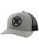 Image #1 - Hooey Men's Classic Embroidered Logo Trucker Cap, Grey, hi-res