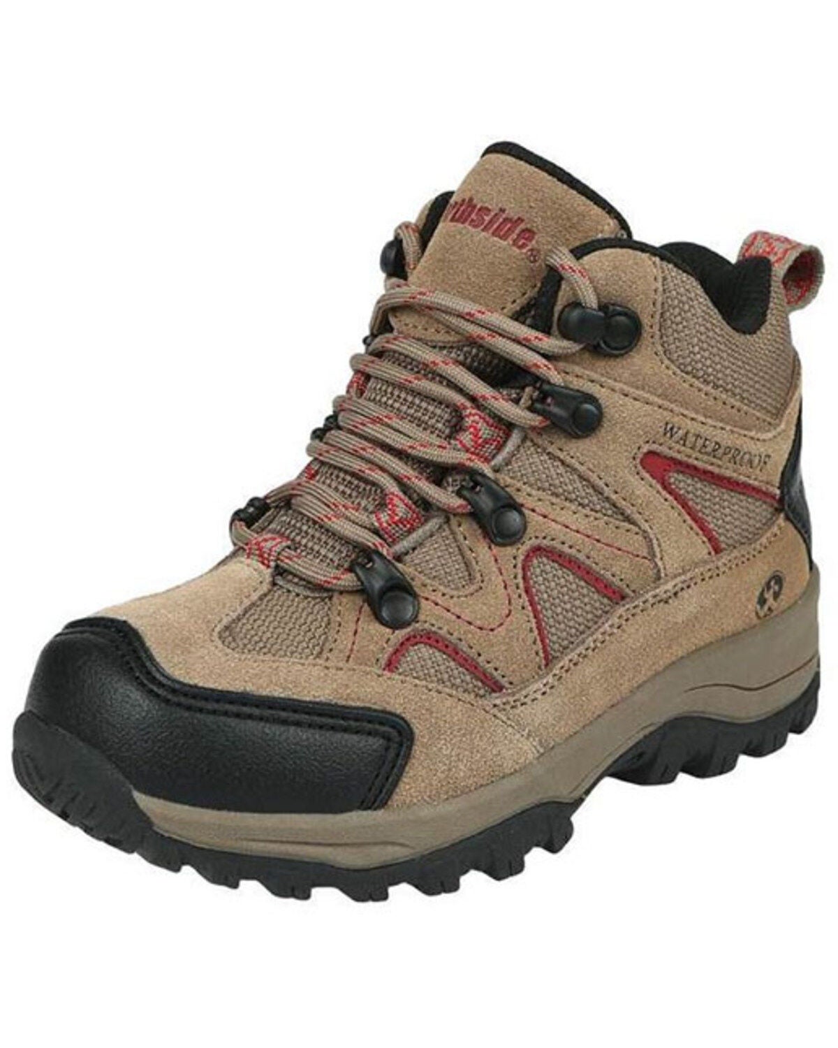 Image #1 - Northside Boys' Snohomish Jr. Waterproof Hiking Boots - Soft Toe, Brown, hi-res