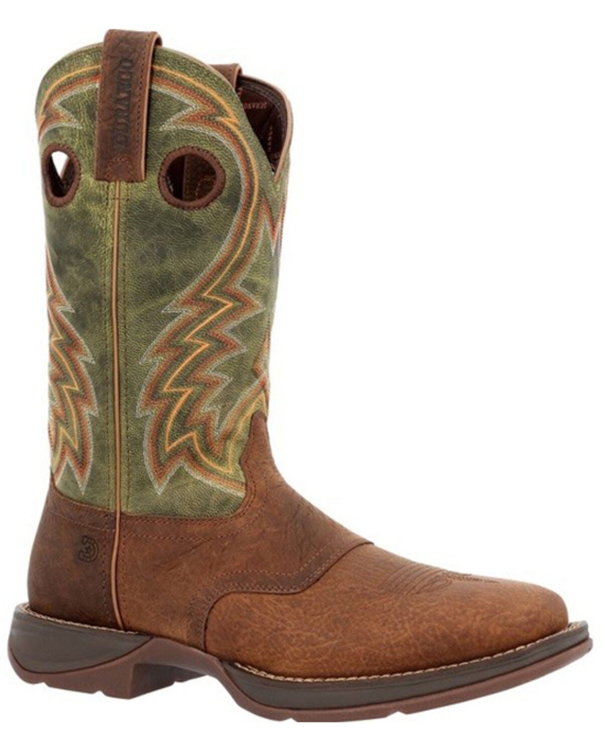 Durango Men's Rebel Western Performance Boots - Broad Square Toe, Green, hi-res