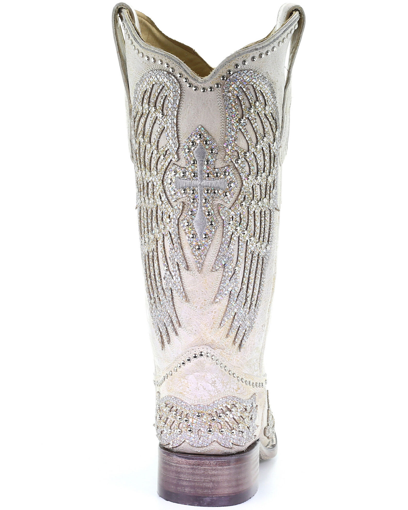 Corral Women s White Cross Wings Western Boots Square Toe Boot Barn