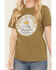 Image #3 - Wrangler Retro Women's Denim Co. Sun Short Sleeve Graphic Tee, Olive, hi-res