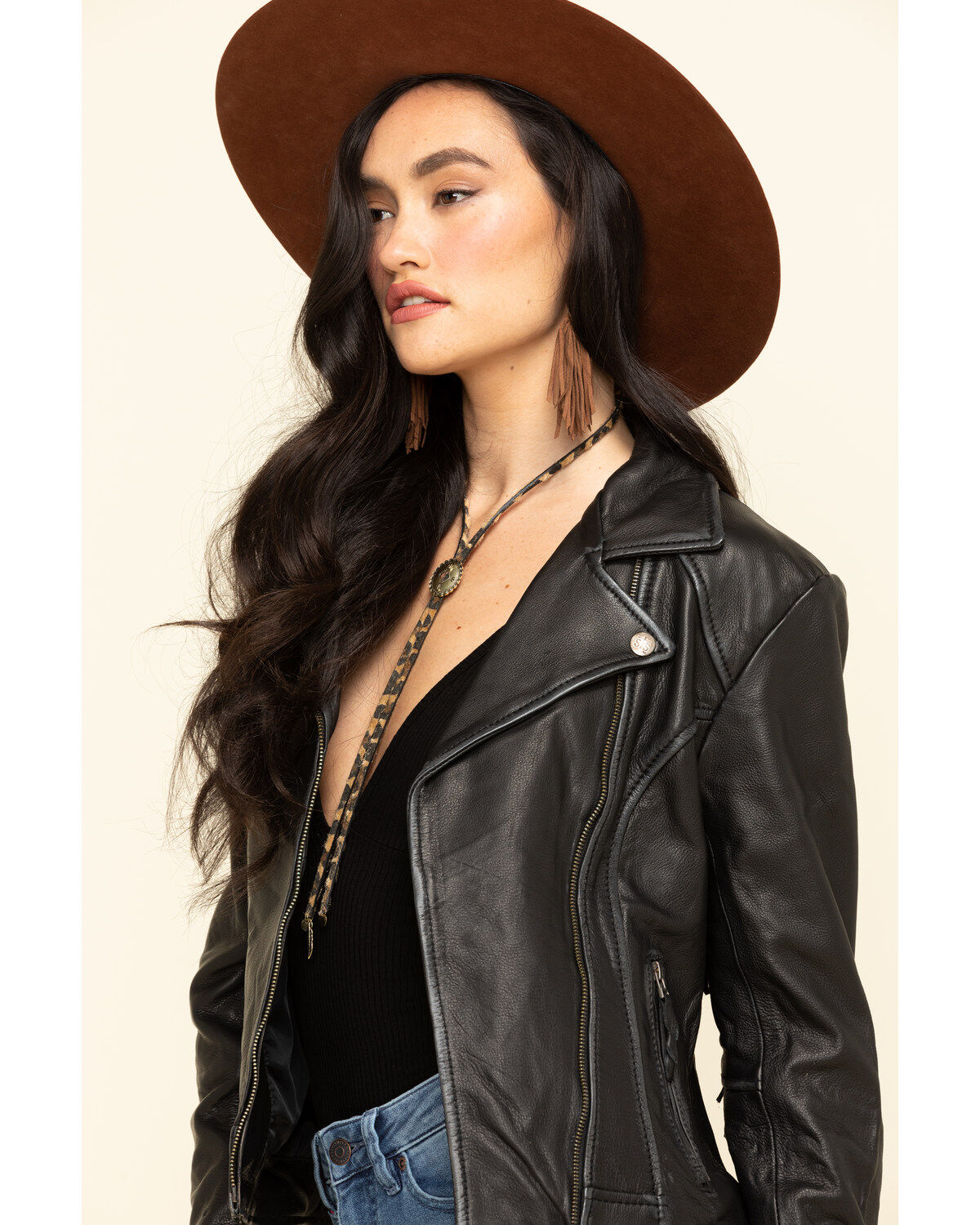 Image #5 - STS Ranchwear Women's Black Chenae Fringe Leather Jacket, , hi-res