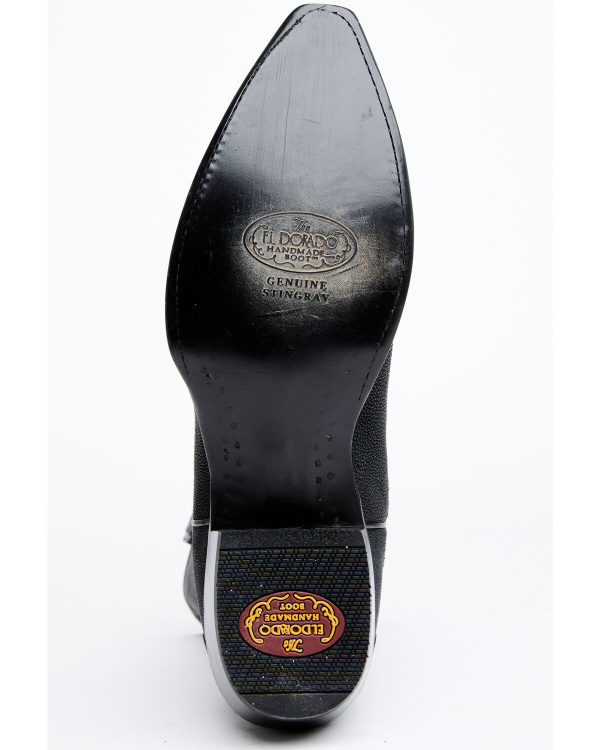 Image #7 - El Dorado Men's Exotic Stingray Skin Western Boots - Snip Toe, Black, hi-res