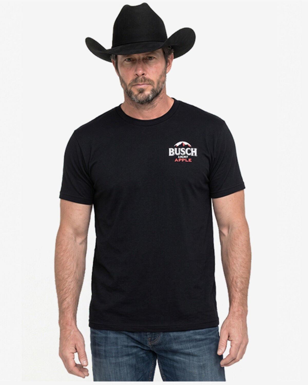 Coors Men's Busch How About Them Apples Short Sleeve Graphic T-Shirt, Black, hi-res