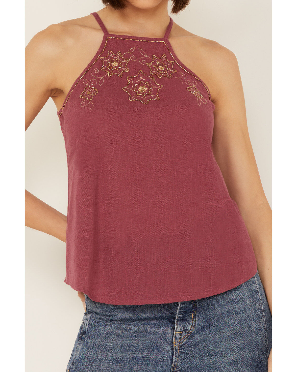 Product Name:  Shyanne Women's Embellished Halter Tank