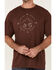 Cody James Men's Desert Compass Graphic Short Sleeve T-Shirt , Burgundy, hi-res