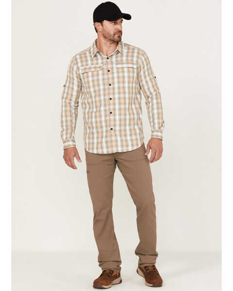 Image #2 - Columbia Men's Silver Ridge Balanced Plaid Long Sleeve Button-Down Western Shirt , Tan, hi-res