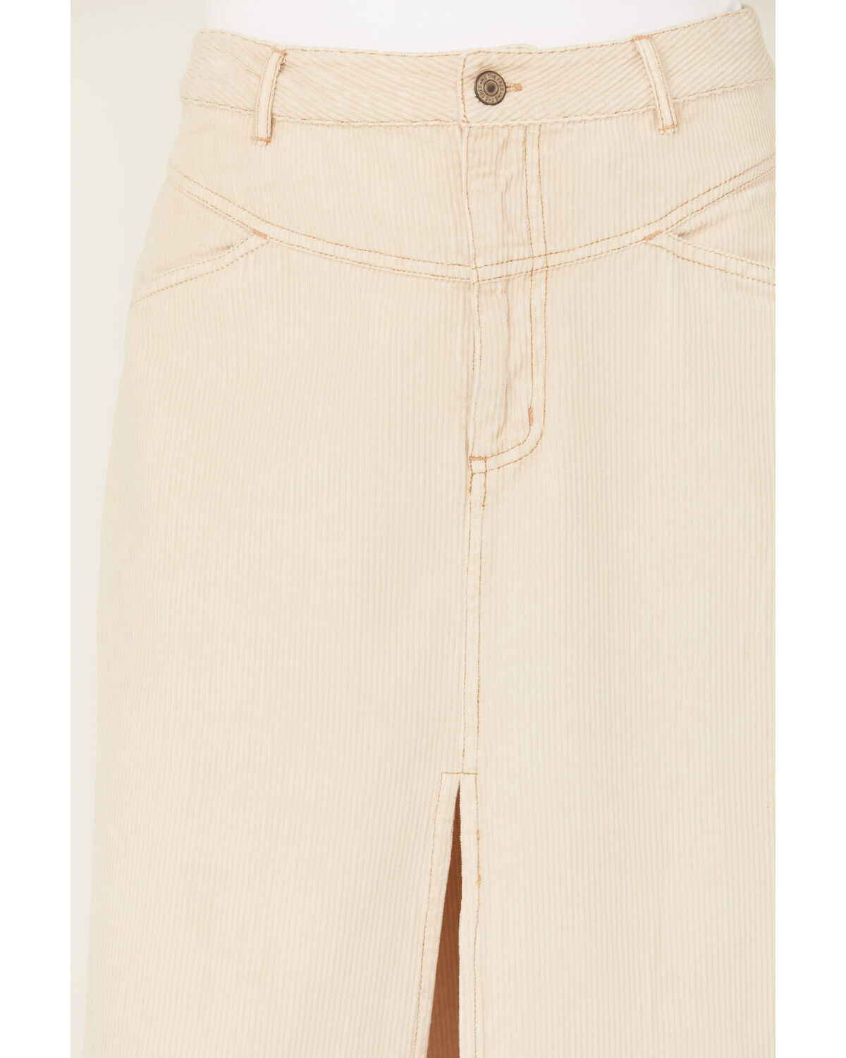 Image #2 - Free People Women's Come As You Are Corduroy Maxi Skirt, Sand, hi-res