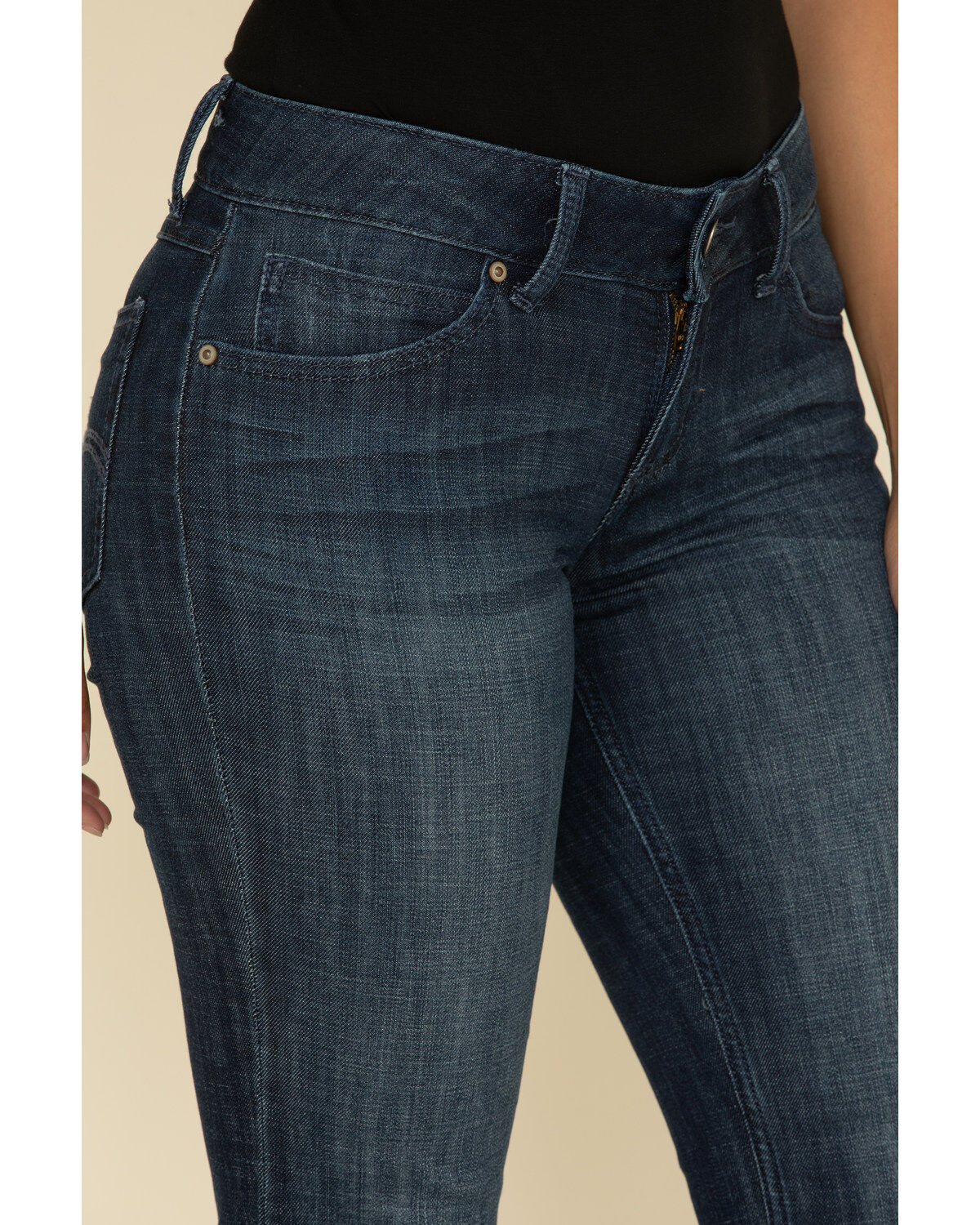 Image #5 - Wrangler Women's Dark Wash Straight Leg Jeans, Dark Blue, hi-res