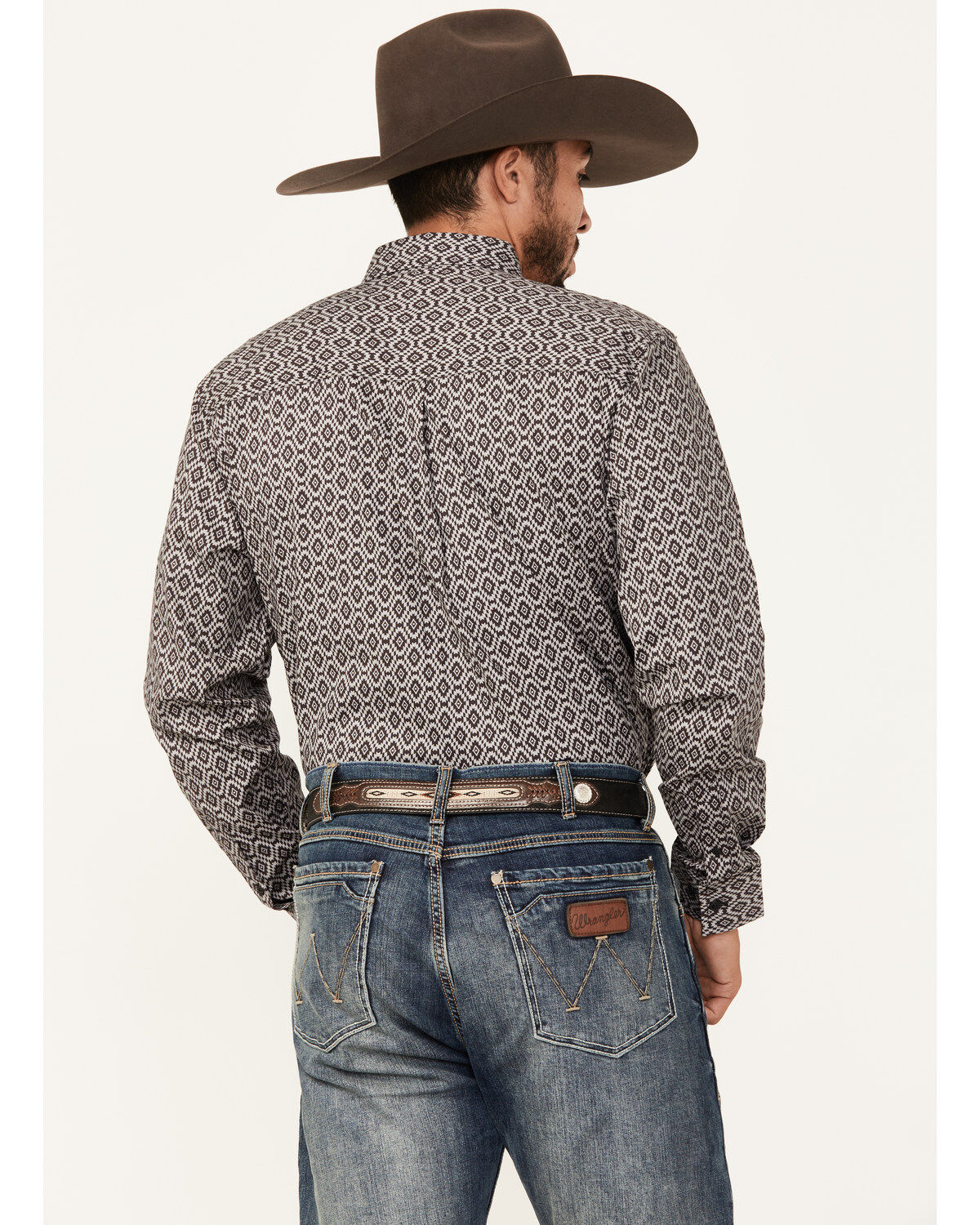 Image #4 - RANK 45® Men's Alton Southwestern Print Long Sleeve Button-Down Shirt, Black, hi-res