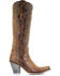Corral Women's Tan Tall Full Python Zipper Cowgirl Boots - Snip Toe, Wheat, hi-res