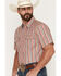 Image #2 - Cody James Men's Old Skool Striped Short Sleeve Snap Western Shirt, Multi, hi-res