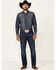 Wrangler 20X Men's Steel Dark Wash Stretch Slim Straight Jeans , Blue, hi-res