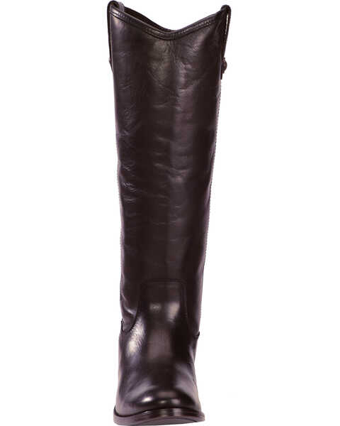 Image #4 - Frye Women's Melissa Button Riding Boots - Round Toe, Black, hi-res