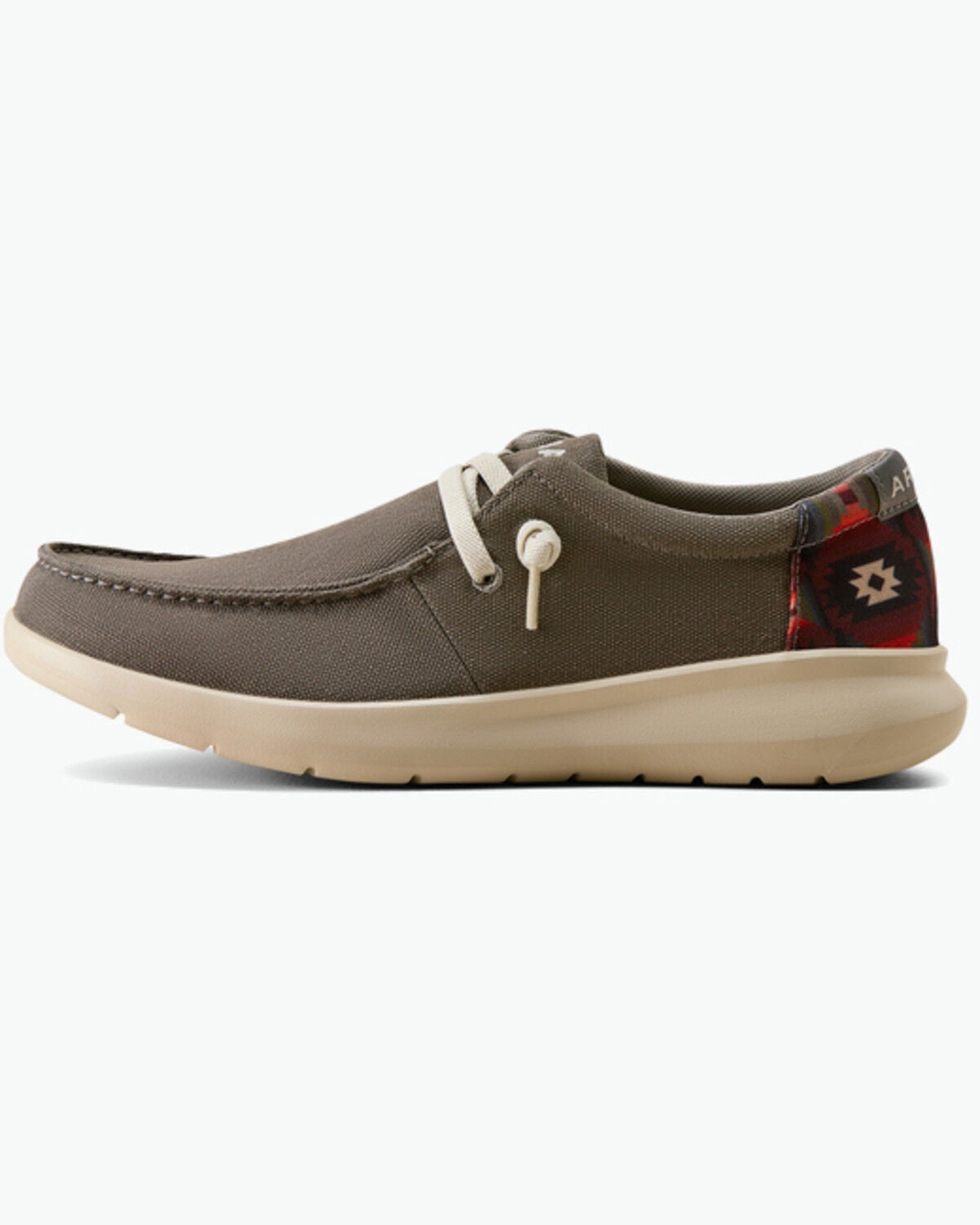 Image #2 - Ariat Men's Hilo Southwestern Print Casual Shoes - Moc Toe, Charcoal, hi-res