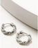 Image #3 - Lainey Wilson Women's Little Bitta Luck Horseshoe Hoop Earrings Set - 3 Piece, Silver, hi-res
