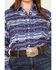 Image #3 - Ariat Women's Southwestern Oceanic Print Long Sleeve Western Pearl Snap Shirt - Plus, Blue, hi-res