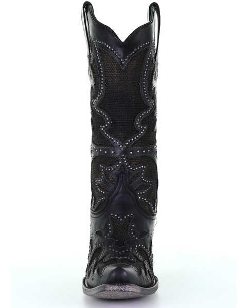 Image #5 - Corral Women's Black Inlay Western Boots - Snip Toe, , hi-res
