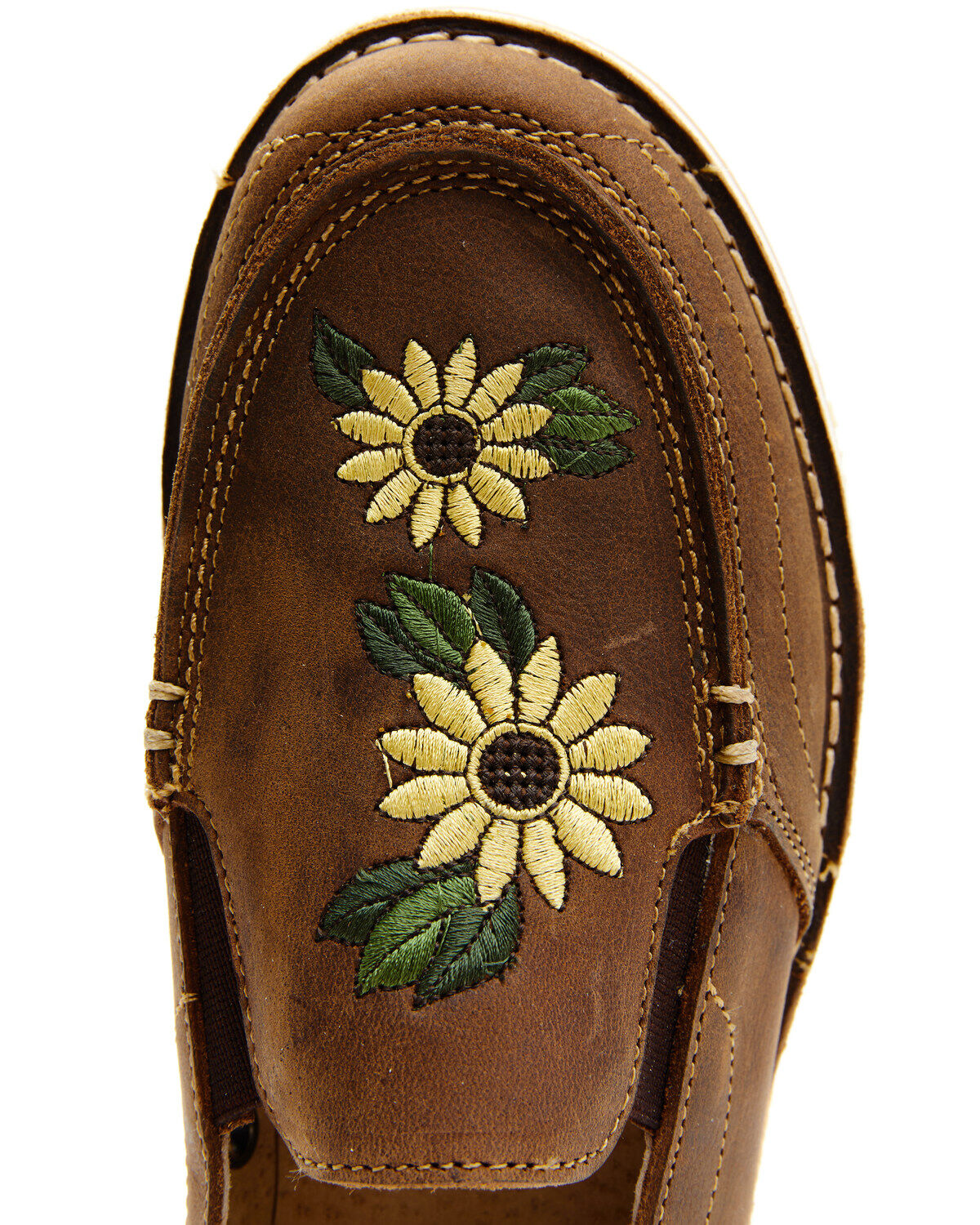 Image #6 - RANK 45® Women's Sunflower Slip-On Shoes - Moc Toe, Tan, hi-res