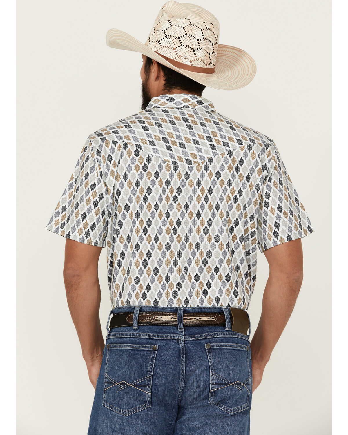 Product Name:  Gibson Men's Geo Print Short Sleeve Snap Western Shirt