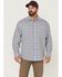 Image #1 - Resistol Men's Starke Small Plaid Long Sleeve Button Down Western Shirt, White, hi-res