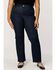 Image #2 - Warp + Weft Women's Dark Wash Jet Set High Rise Straight Stretch Denim Jeans - Plus, Dark Wash, hi-res