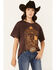 Image #1 - Shyanne Women's Home On Th Range Short Sleeve Graphic Tee, Chocolate, hi-res