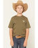 Image #2 - Ariat Boys' Roped Diamond Short Sleeve Graphic T-Shirt, Green, hi-res
