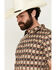 Image #2 - Gibson Men's Ombre Swirl Print Short Sleeve Button-Down Western Shirt, Brown, hi-res