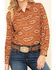 Image #4 - Ariat Women's Autumn Blossom Billie Jean Shirt, Brown, hi-res