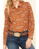 Ariat Women's Autumn Blossom R.E.A.L Billie Jean Shirt, Brown, hi-res