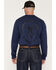 Image #1 - Hawx Men's FR Solid Skull and Hammers Long Sleeve Graphic Work T-Shirt, Navy, hi-res