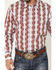 Image #3 - Wrangler Men's Checotah Southwestern Print Long Sleeve Snap Western Shirt, Red, hi-res