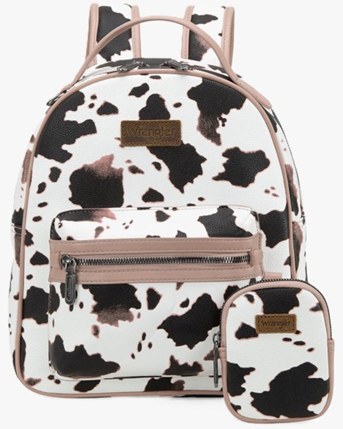 Image #2 - Wrangler Women's Cow Print Backpack with Coin Pouch, Pink, hi-res