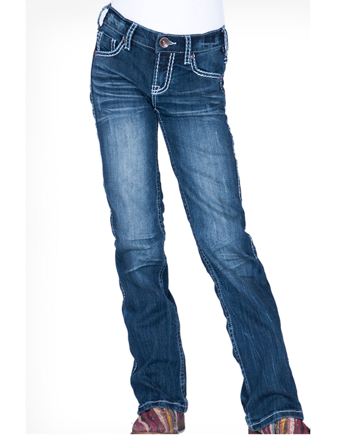 Image #2 - Cowgirl Tuff Girls' Edgy Bootcut Jeans, , hi-res