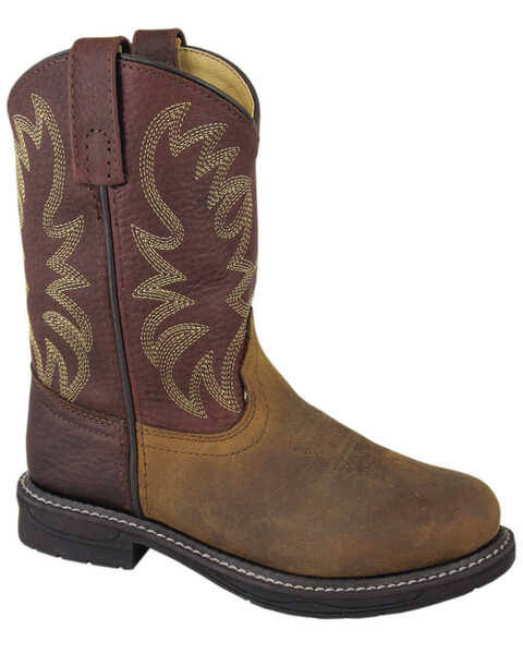 Image #1 - Smoky Mountain Boys' Buffalo Wellington Western Boots - Round Toe, Brown, hi-res