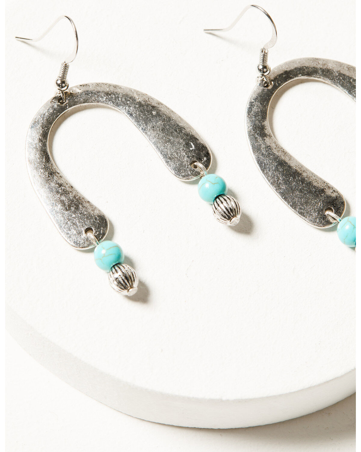 Image #2 - Shyanne Women's Arches Bead Drop Earrings, Silver, hi-res