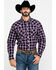 Image #1 - Wrangler 20X Men's Advanced Comfort Plaid Long Sleeve Western Shirt , , hi-res
