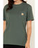 Image #3 - Carhartt Women's Logo Loose Fit Heavyweight Short Sleeve Pocket Tee, Forest Green, hi-res