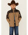 Image #1 - Hooey Boys' Southwestern Print Color Block Softshell Jacket, Tan, hi-res