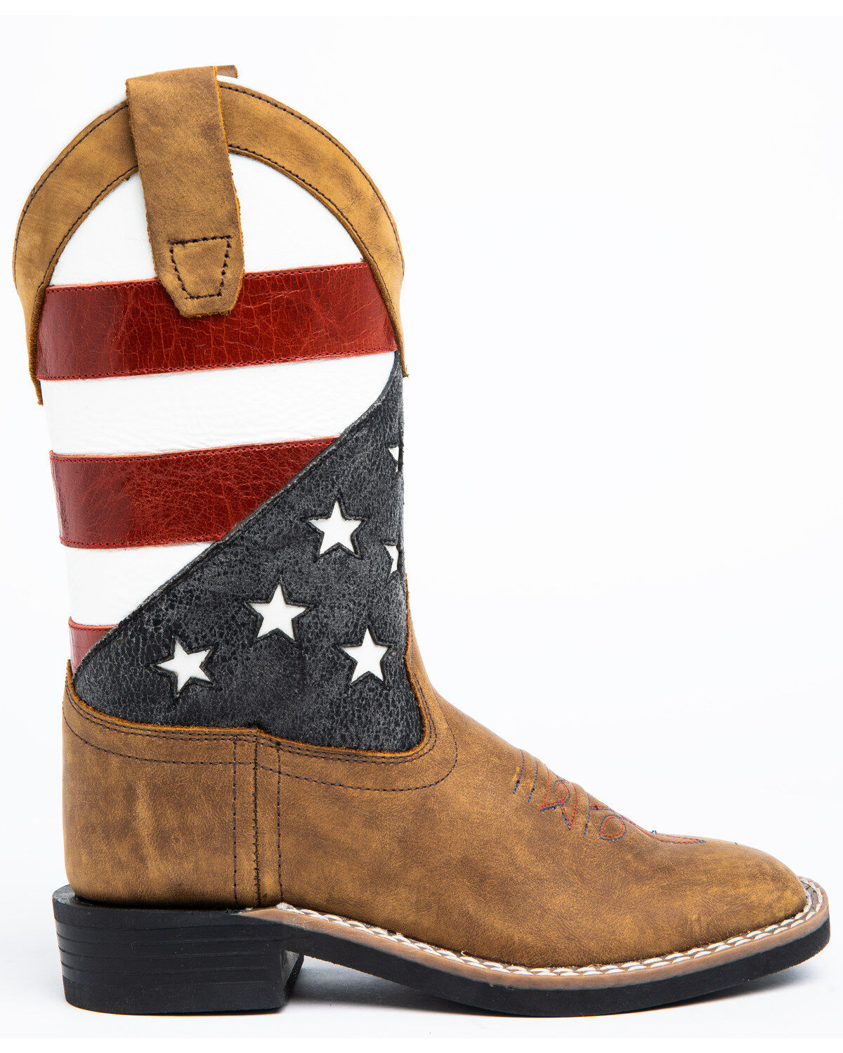 Image #2 - Cody James Youth Boys' American Flag Western Boots - Square Toe, , hi-res