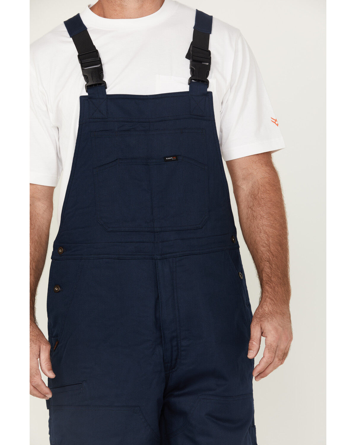 Image #3 - Hawx Men's FR Insulated Solid Bib Overalls - Short, Navy, hi-res