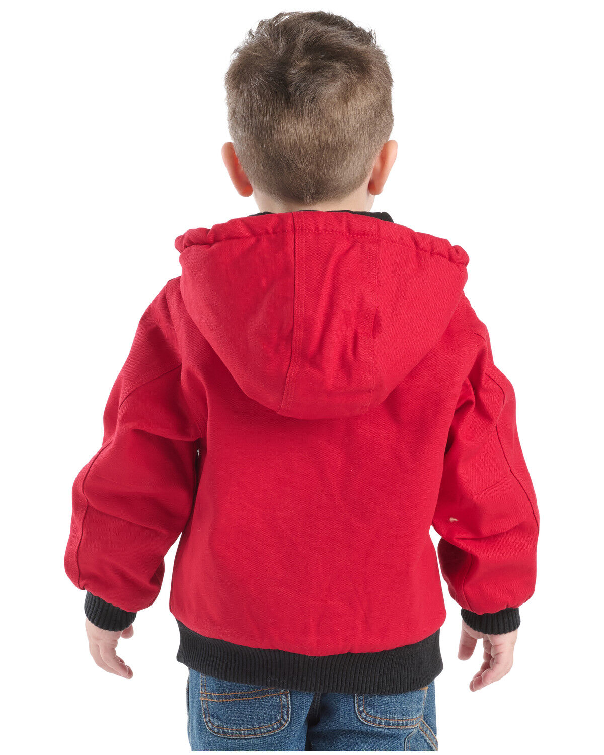 Image #5 - Carhartt Infant Boys' Insulated Hooded Canvas Jacket, Red, hi-res