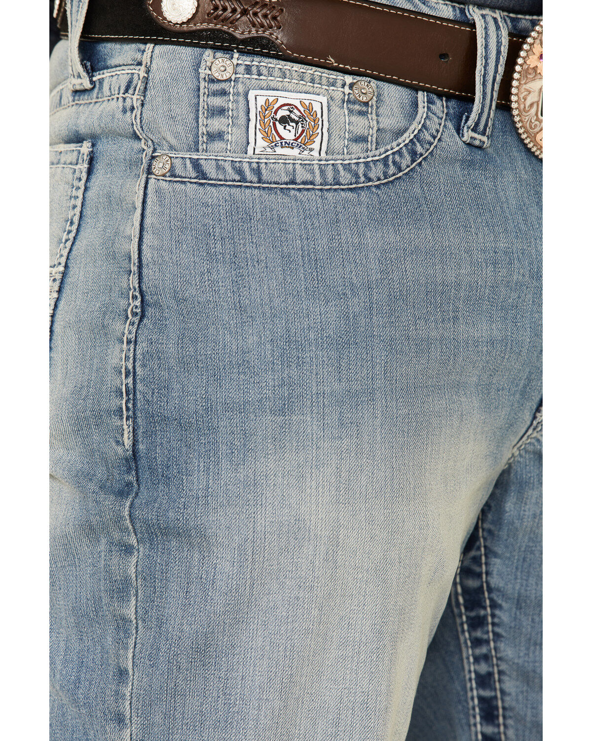 Image #3 - Cinch Men's White Label Performance Light Stonewashed Relaxed Straight Jeans, , hi-res