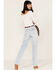 Image #3 - Rolla's Women's Light Wash High Rise Classic Straight Jeans, Blue, hi-res