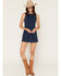 Image #1 - Cleo + Wolf Women's Medium Wash Denim Sleeveless Mini Dress, Medium Wash, hi-res